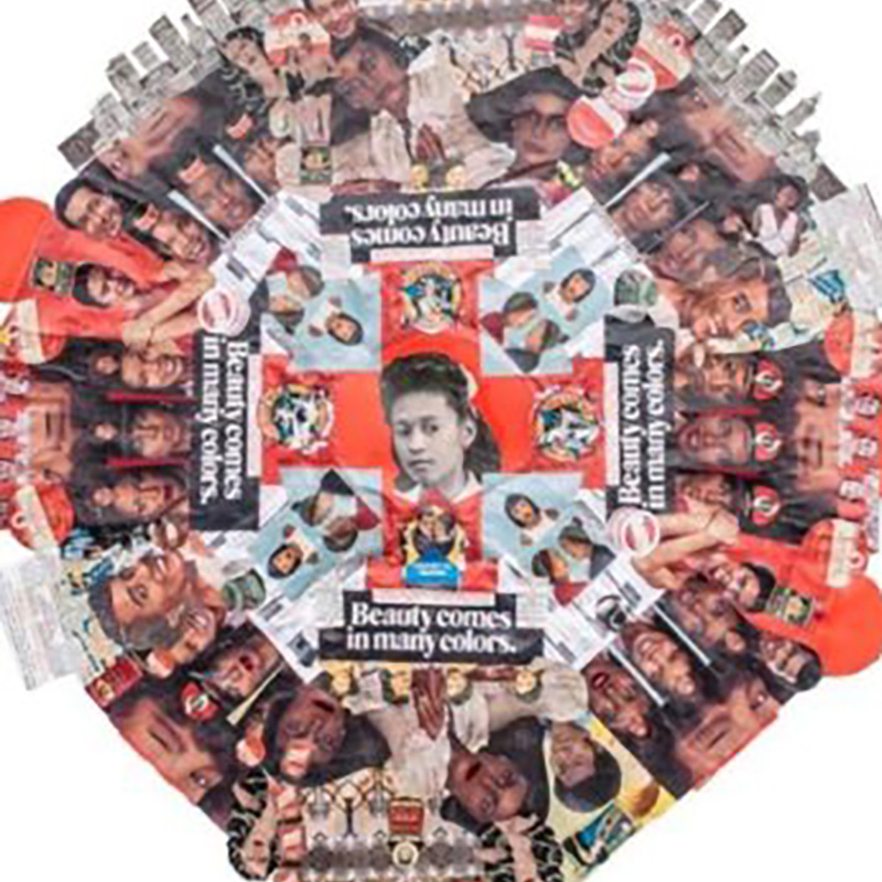 Élan Cadiz, She Got It From Her Mama, detail, 2016, Mixed media collage, 53 x 43 in. Courtesy of the artist.