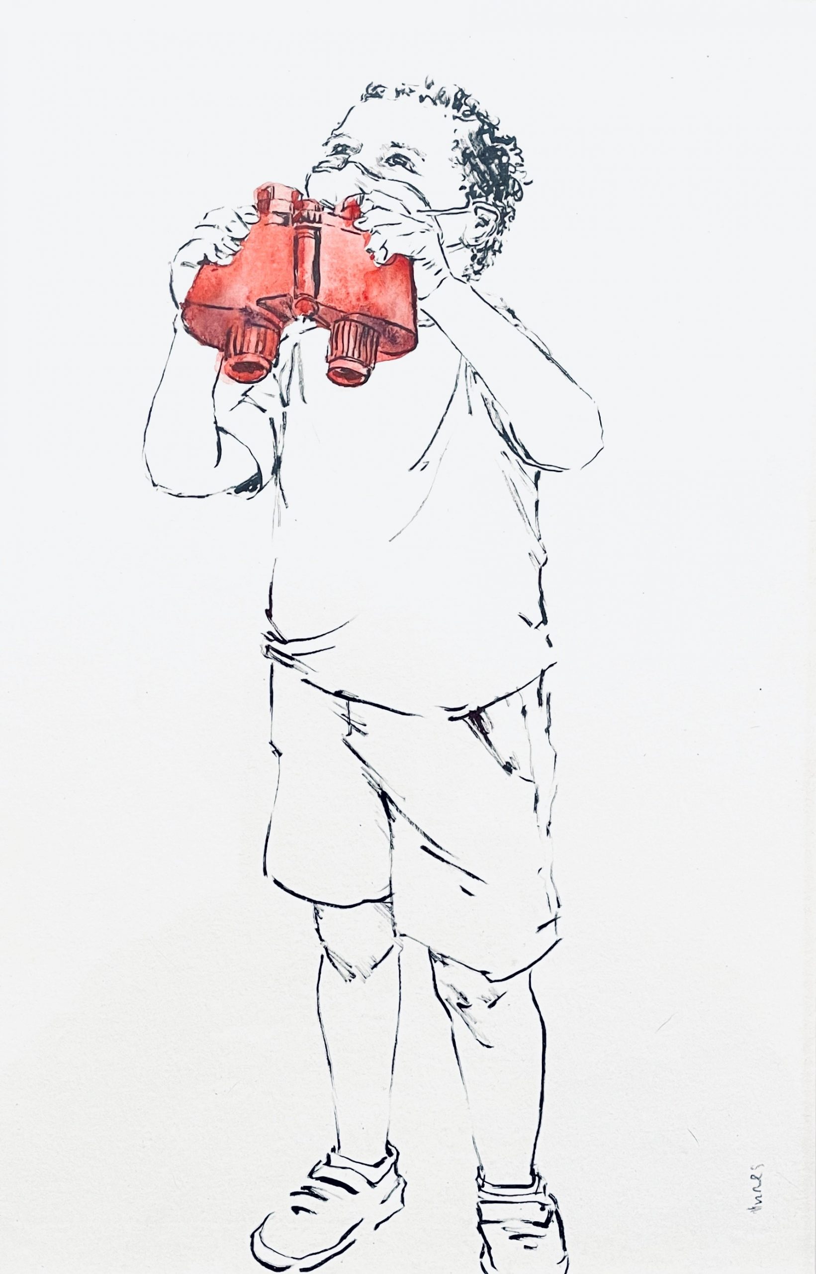 Innes Borstel, Boy with Binoculars
