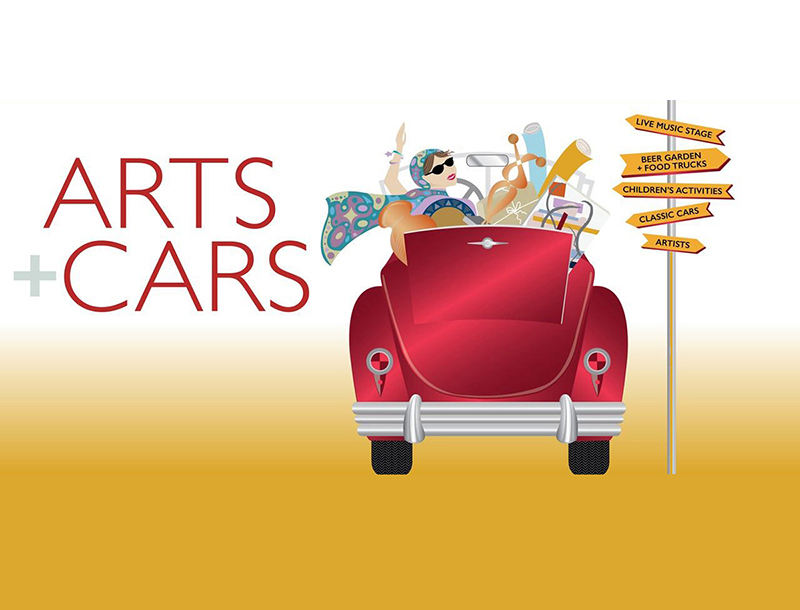 Logo for the Arts + Cars event
