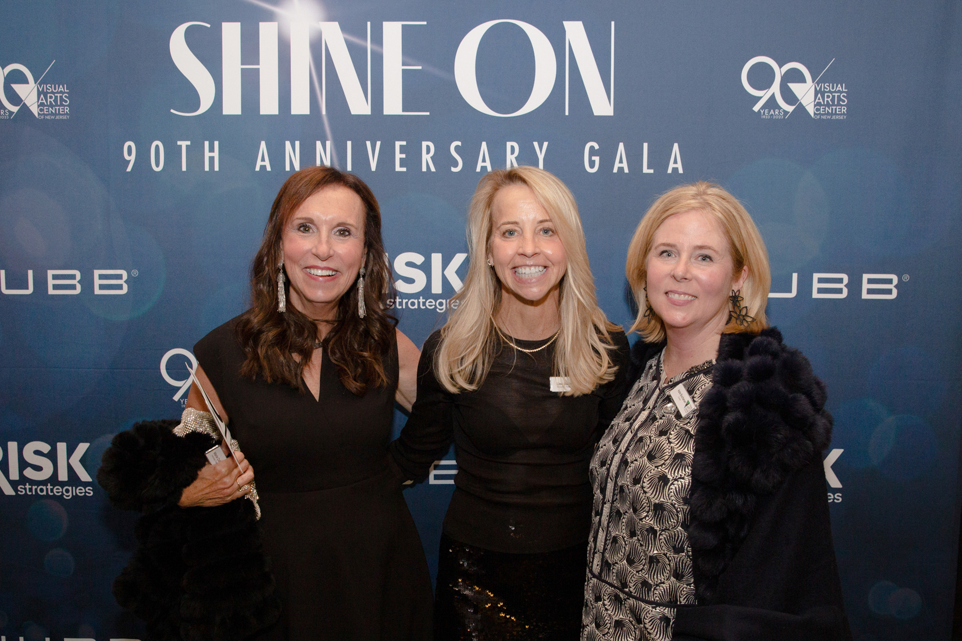 From left to right: Marie Cohen, Lisa Butler, and Kate Buchanan at the VACNJ Annual Gala