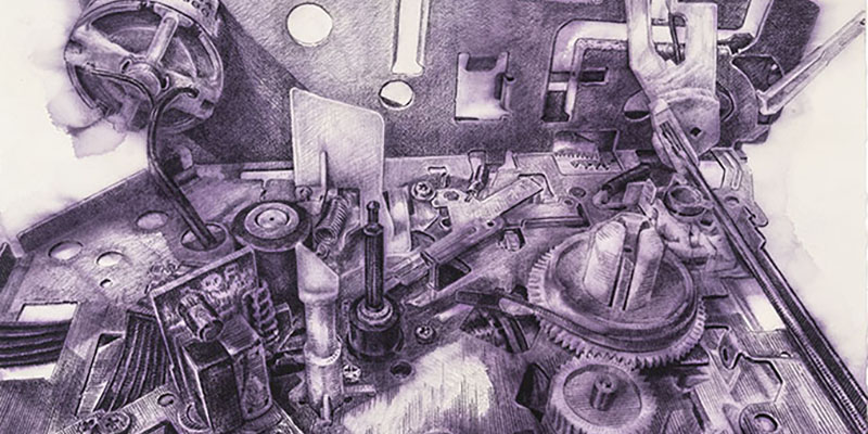 Jairo Alfonso, Sylvania VI (detail), 2019, watercolor pencil on paper, 27.5 x 39.5 inches, courtesy of the artist.